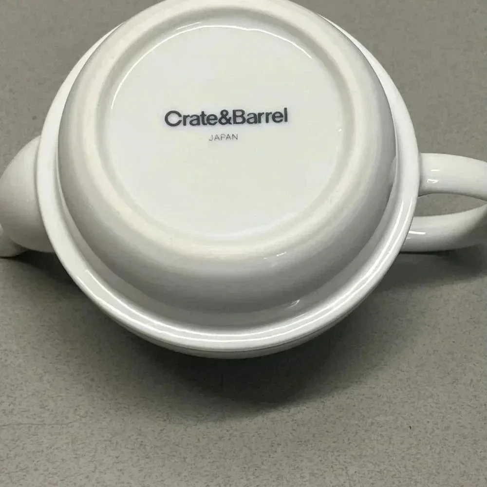 CRATE AND BARRELL WHITE TEA POT VINTAGE